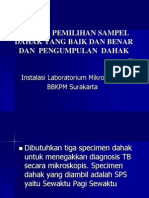 Teknik Pengumpulan Dan Pemilihan Sampel Dahak Yang Baik