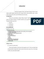 EPILEPSI: DEFINISI, ETIOLOGI, KLASIFIKASI, JENIS SERANGAN DAN PATOFISIOLOGI