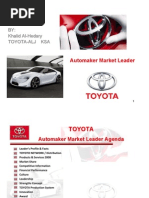 Download Microsoft Power Point - ToYOTA - Automaker Market Leader - By Khalid AL-Hedary by Khalid SN10451017 doc pdf