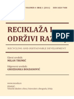 Casopis RECIKLAZA I ODRZIVI RAZVOJ 2011