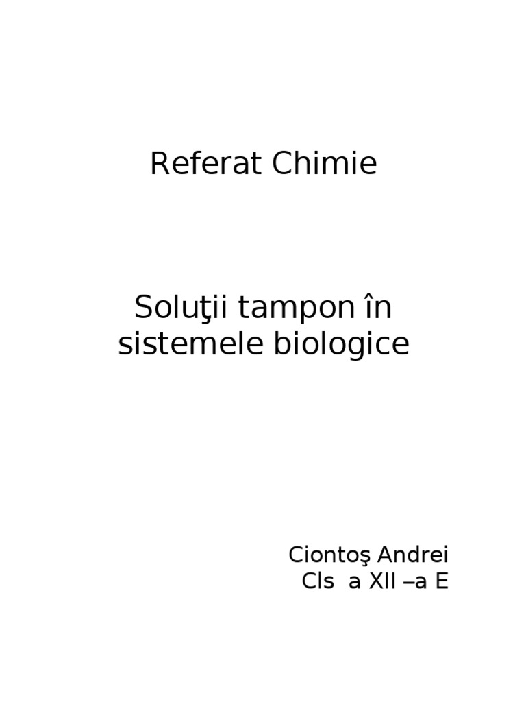 Solutii Tampon