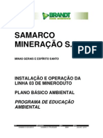 Programa Educação Ambiental Linha 03 Mineroduto Samarco