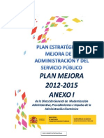 Plan de Mejora 2012 - 2015 ANEXO I