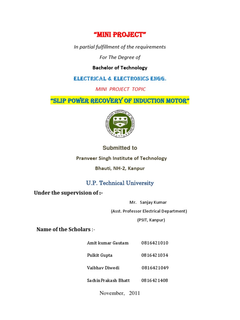 Slip Power Recovery in Motors | PDF | Electromagnetic Induction ...
