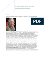 LAS 10 TÉCNICAS DE MANIPULACIÓN MEDIÁTICA SEGÚN NOAM