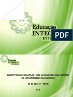 Educação Integral - formação Letramento e Matemática