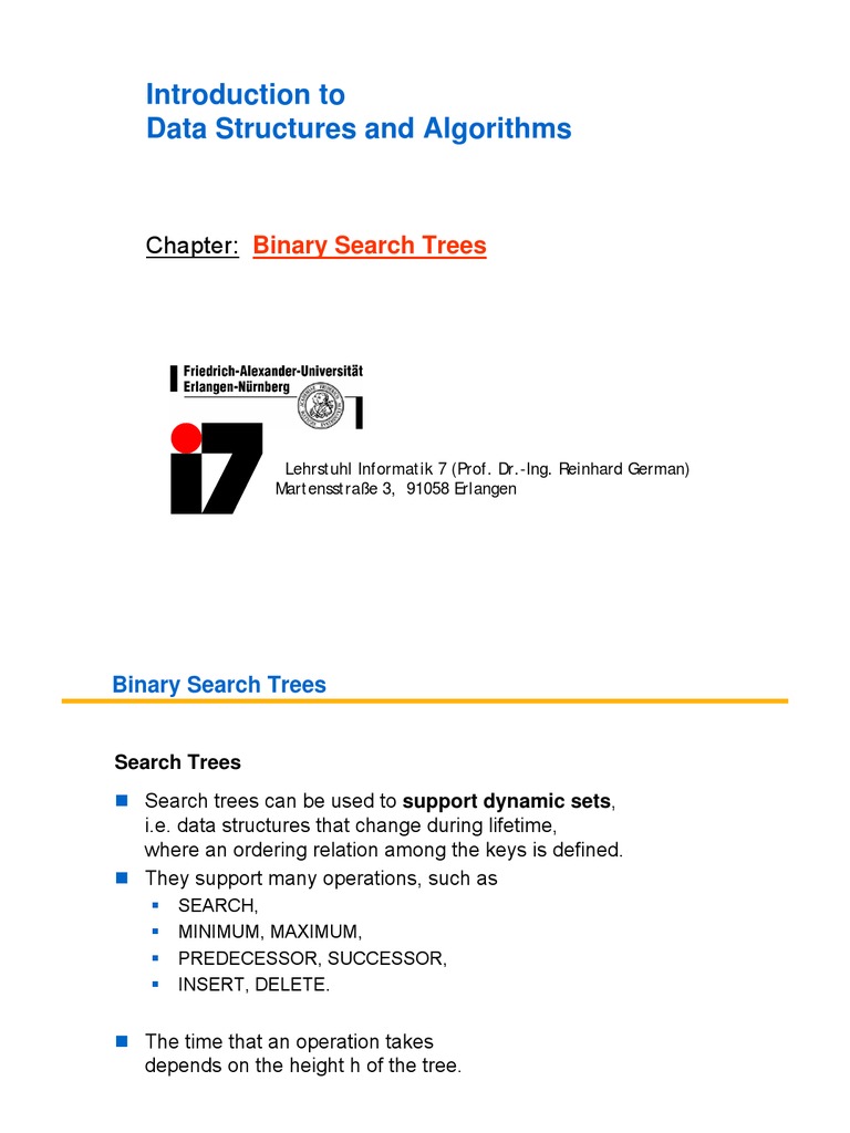 Understanding Binary Search Trees | PDF | Algorithms | Algorithms And ...