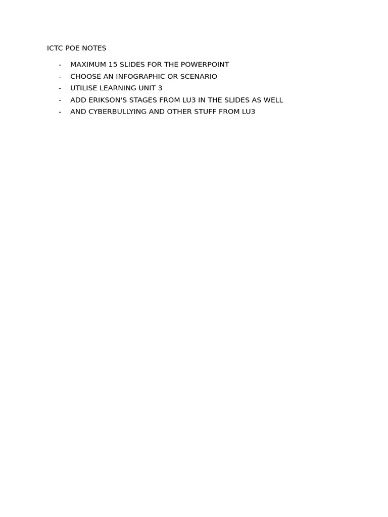 Ictc Poe Notes | PDF