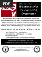 Secrets of a Successful Organizer Flyer