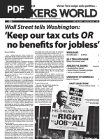 Wall Street Tells Washington:: Keep Our Tax Cuts or No Benefits For Jobless'