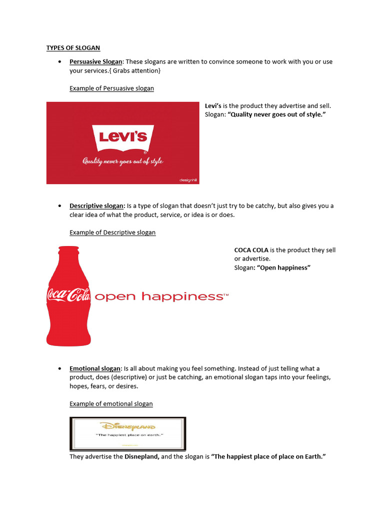 Types of Slogan | PDF