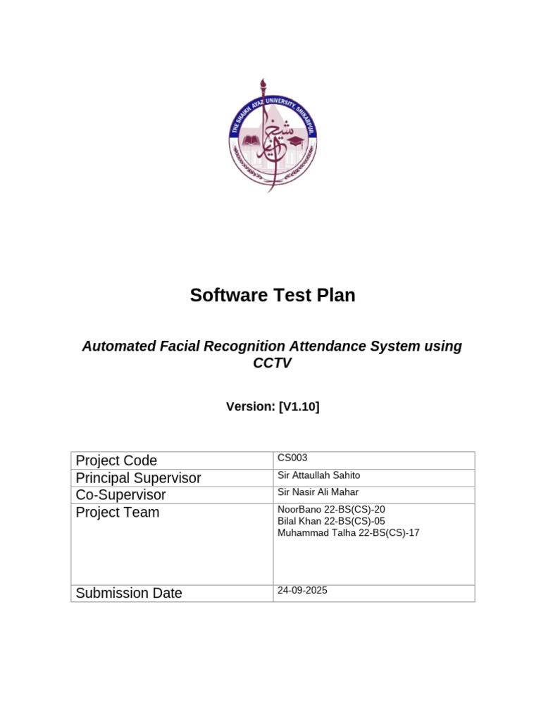 Software Test Plan - (Template) | PDF | Unit Testing | Databases