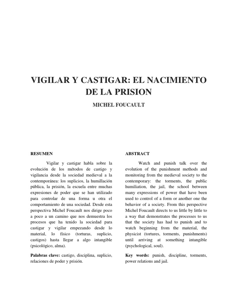 Vigilar y Castigar Michel Foucault PDF