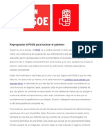 Reprogramar El PSOE para Hackear El Gobierno