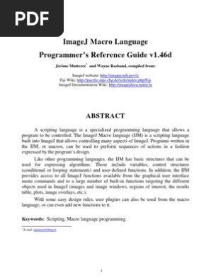 Macro Reference Guide Parameter Computer Programming