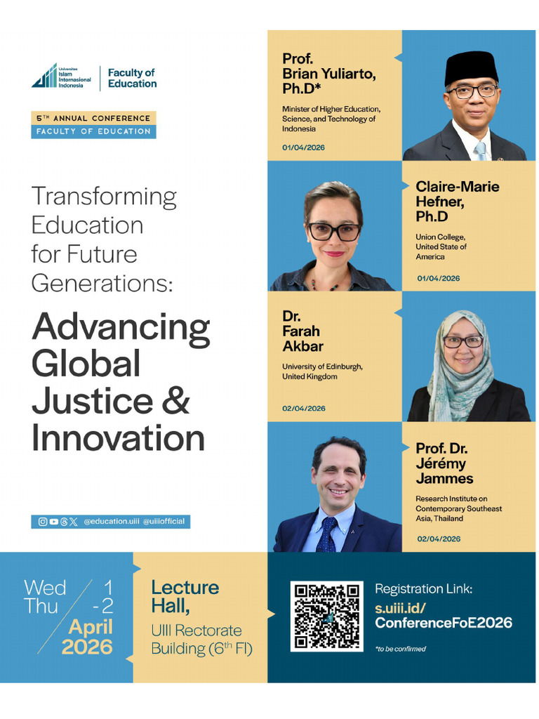 The 5th Faculty of Education Annual Conference 2026 | PDF | Indonesia
