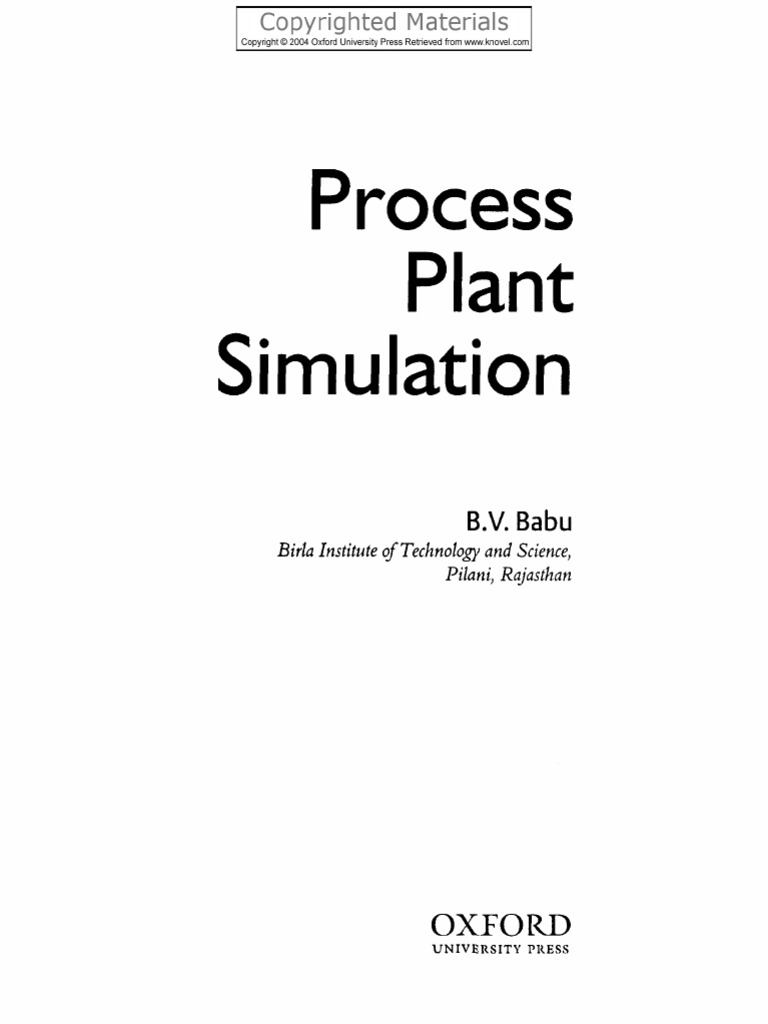 Process Plant Simulation | PDF | Mathematical Optimization | Chemical ...