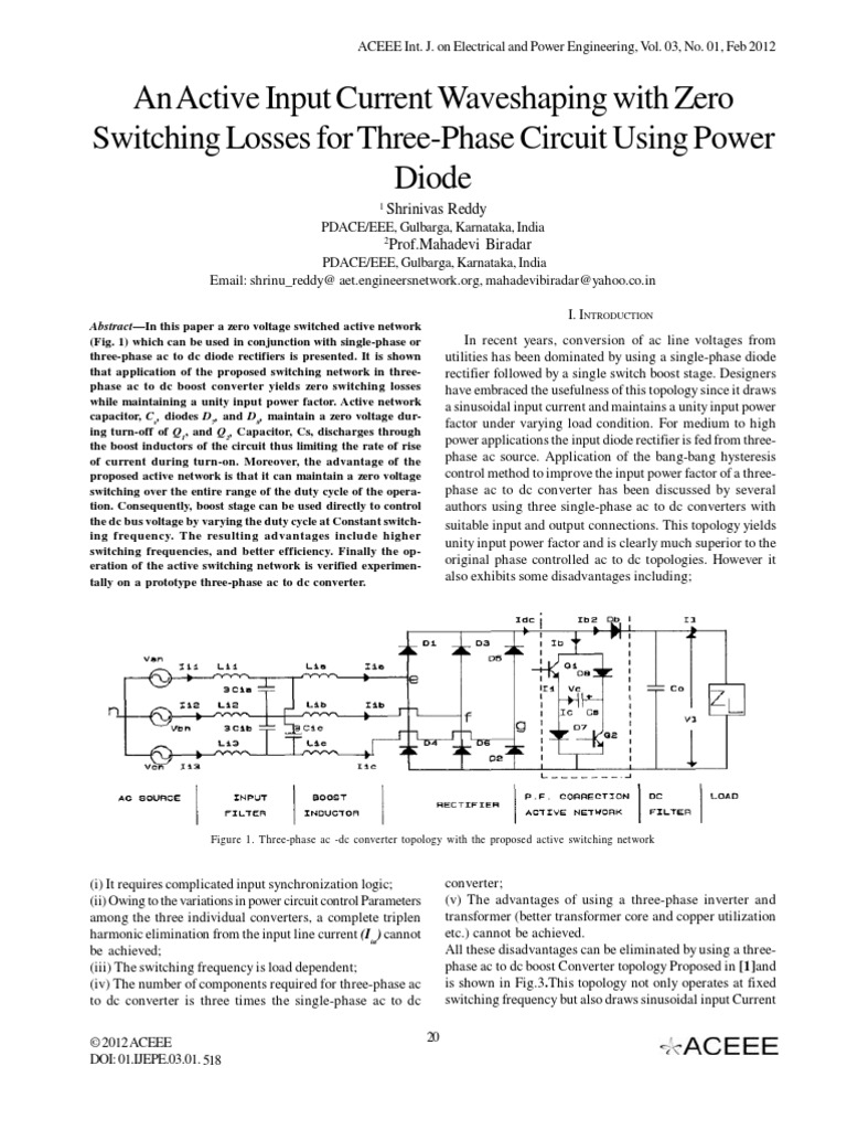 An Active Input Current Waveshaping With Zero Switching Losses For