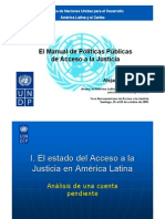 AJ. ÁLVAREZ, Alejandro. PNDU. El Manual de Políticas Públicas de Acceso A La Justicia.