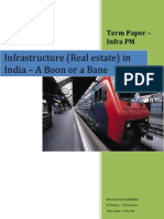 Infrastructure (Real Estate) in India - A Boon or A Bane: Term Paper - Infra PM