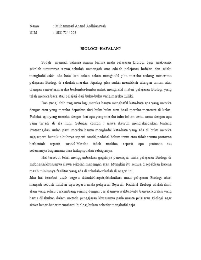 Contoh Essay Argumentatif Tentang - Guru Paud