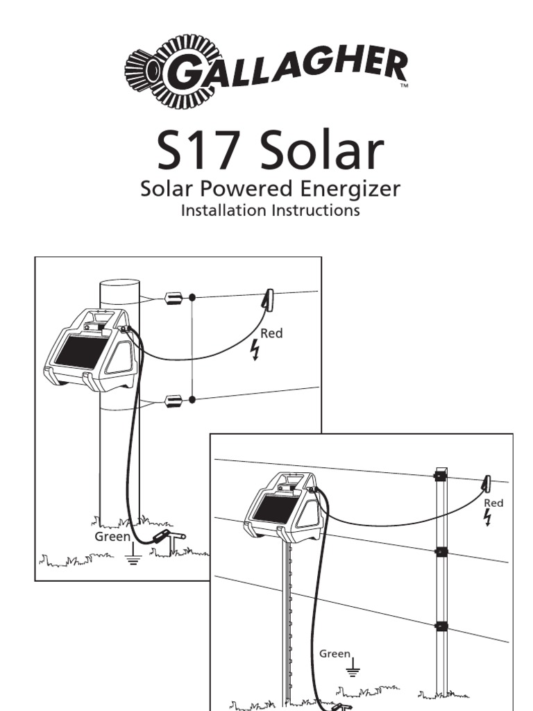 3E1399 S17 Solar Powered Energizer Installation Instructions Edition 4