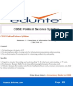 CBSE Political Science Syllabus