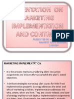 Marketing Implementation and Control