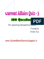 Current Affairs Quiz 3 - For Upcoming Competetive Exams