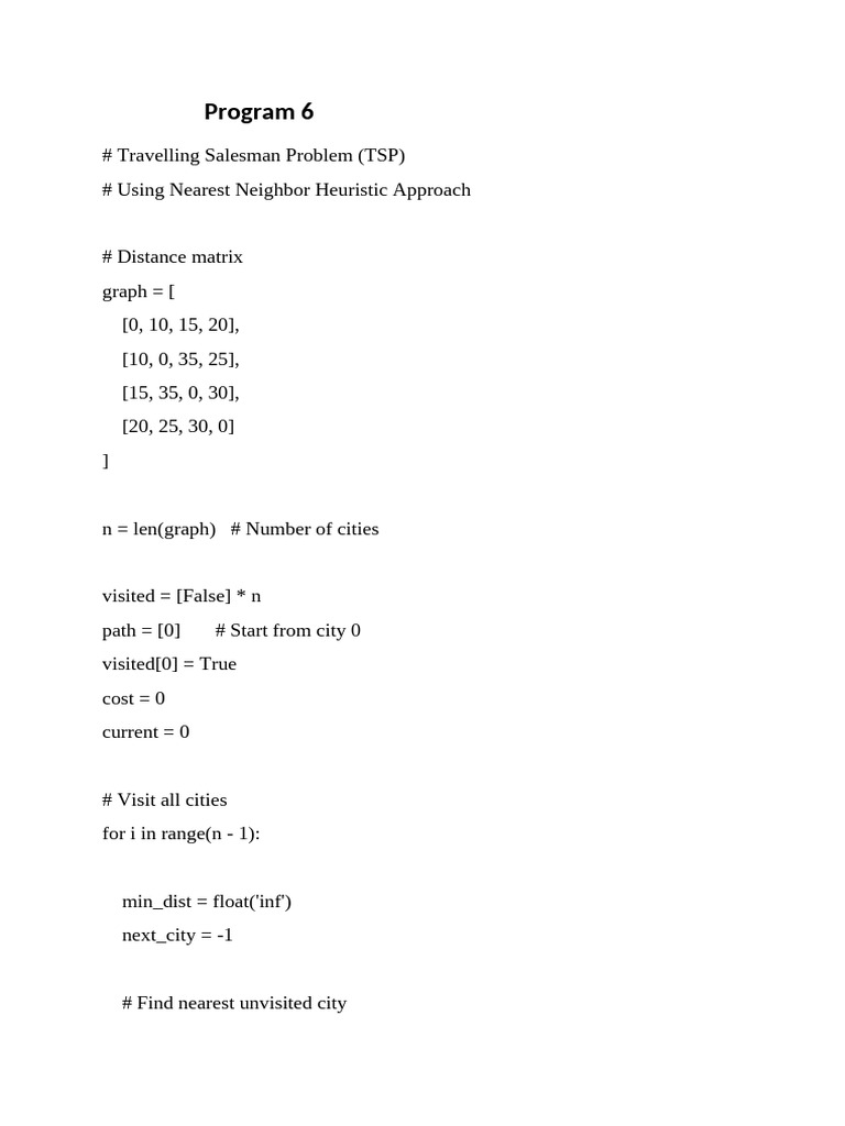 Program 6 Explanation | PDF | Combinatorics | Computational Complexity ...