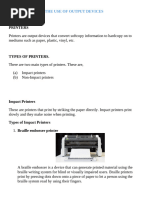 Overview of Impact Printers Types | PDF | Printer (Computing) | Printing