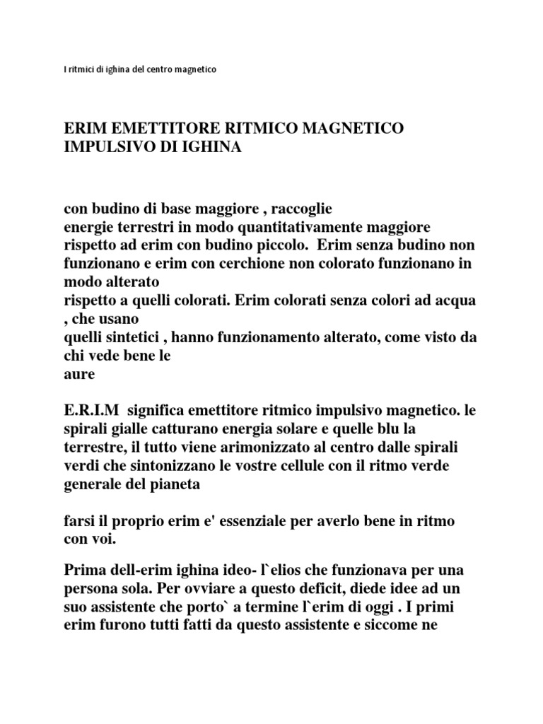 Erim Di Ighina e Costruzione | PDF