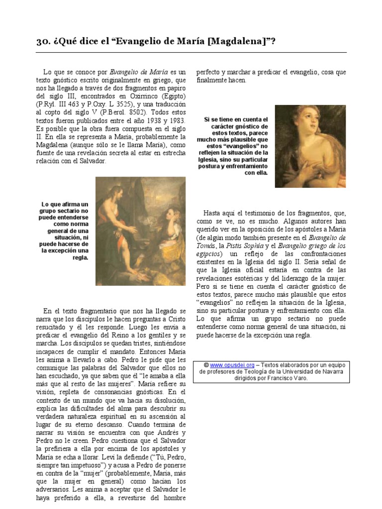 El Evangelio de Maria Magdalena PDF María, madre de Jesús Evangelios