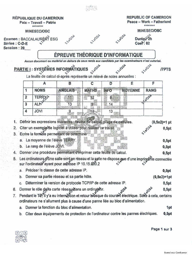 Bac CD - 2026 | PDF