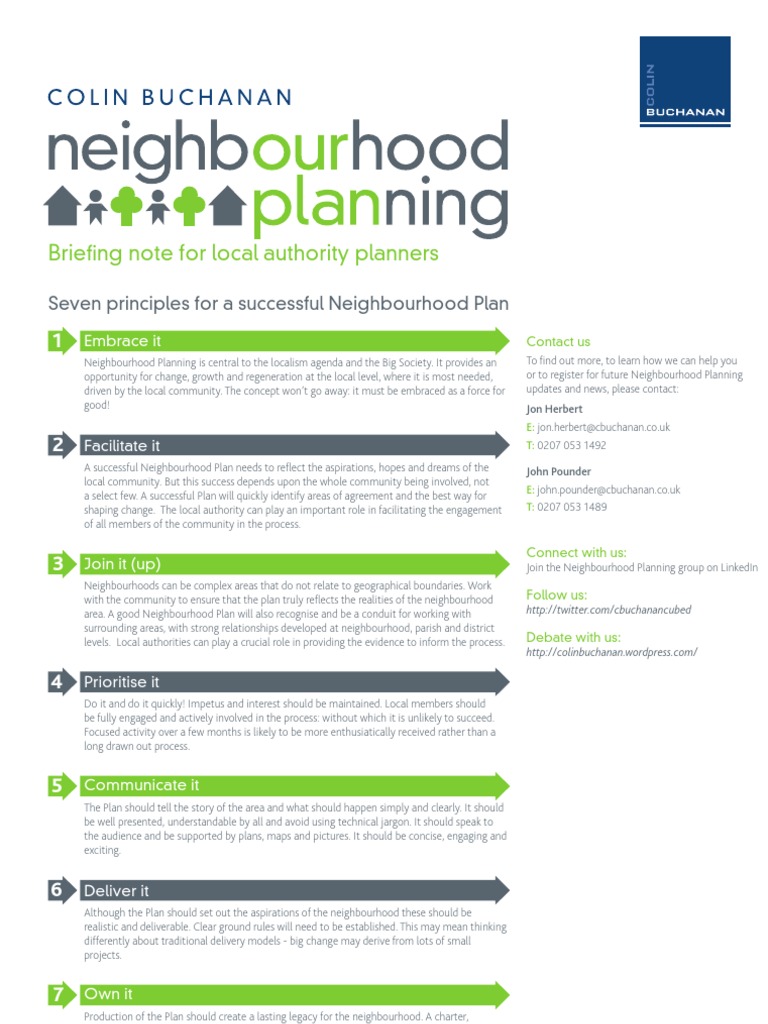 Neighbourhood Planning Seven Principles for a Successful Plan