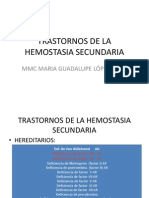 Trastornos de La Hemostasia Secundaria