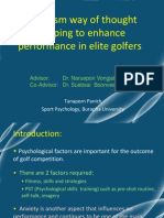 Buddhism Way of Thought Stopping To Enhance Performance in Elite Golfers