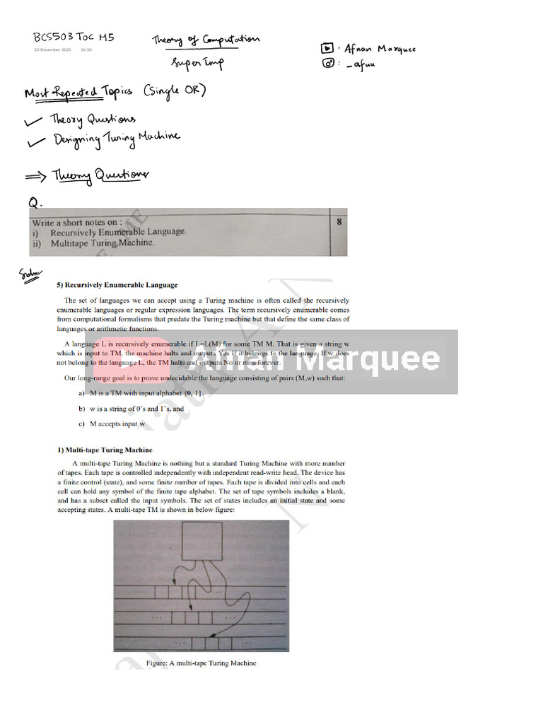 Toc m5 Super Imp @afnanmarquee | PDF