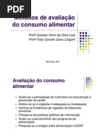Aula 2 - Metodos Av Consumo Alimentar
