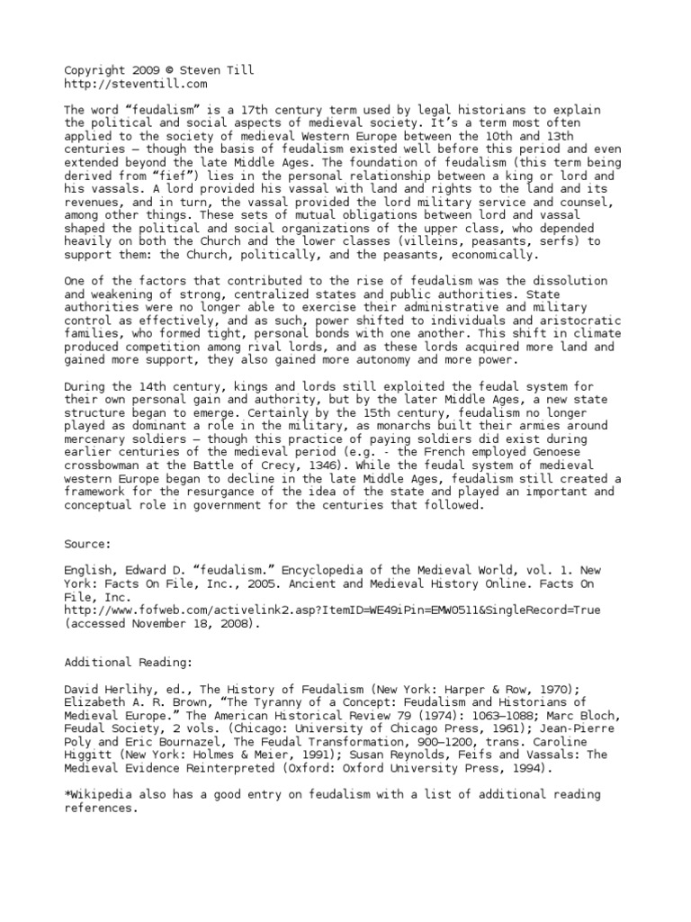 Feudalism def picture