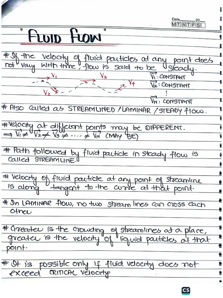 Lec 04 (Fluid Flow) | PDF