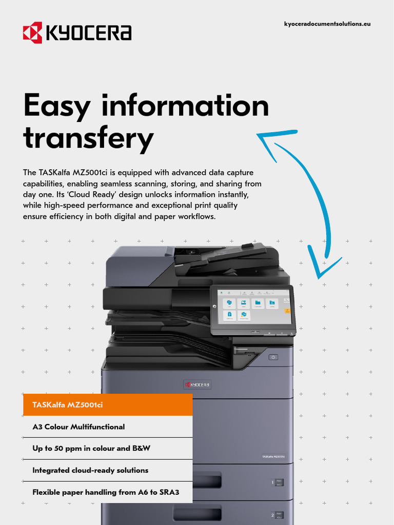 TASKalfa MZ5001ci Datasheet | PDF | Image Scanner | Computing