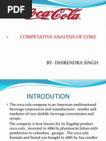 Competative Analysis of Coke: By-Dhirendra Singh