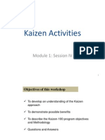 Kaizen Activities: Module 1: Session IV