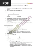 CH 22 Chemical Coordination and Integration