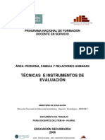 TÉCNICAS E INSTRUMENTOS DE EVALUACIÓN