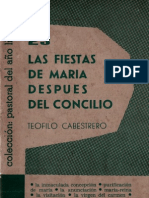 Cabestrero, Teofilo - Las Fiestas de Maria Despues Del Concilio