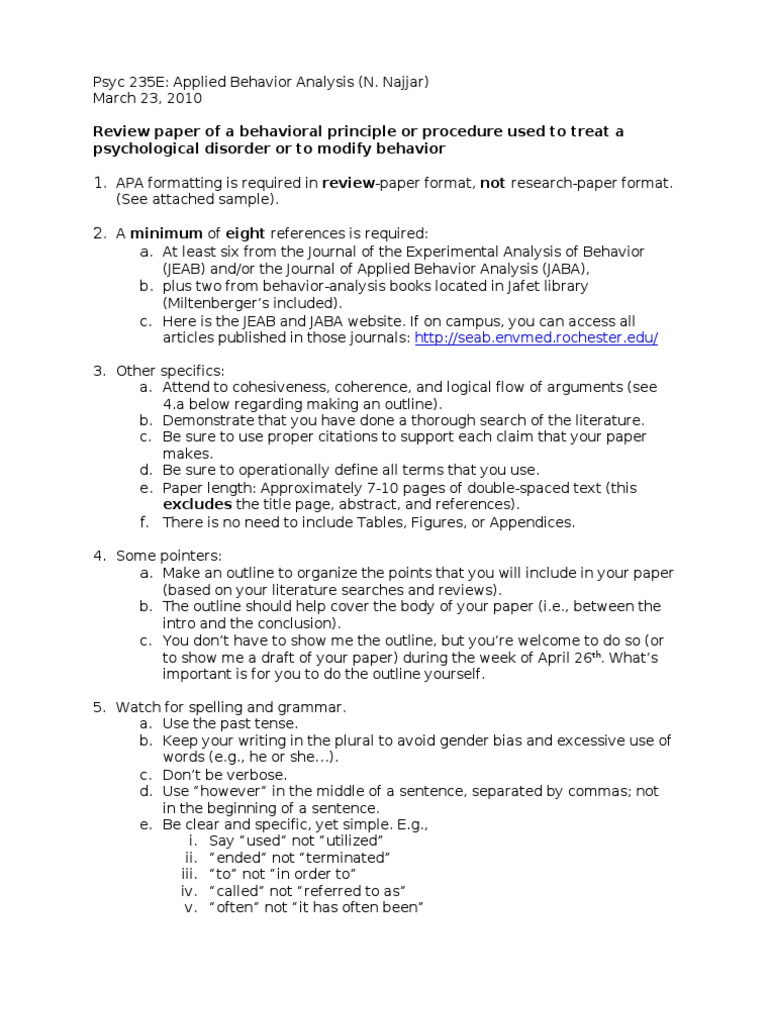 Behavioral Analysis Review Guide | PDF