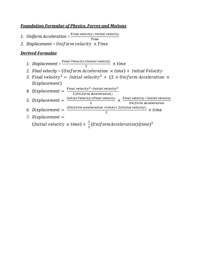 Physics Basics: Forces & Motion | PDF