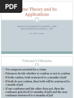 Game Theory and Its Applications: Sarani Sahabhattacharya, Hss Arnab Bhattacharya, Cse 0 7 J A N, 2 0 0 9